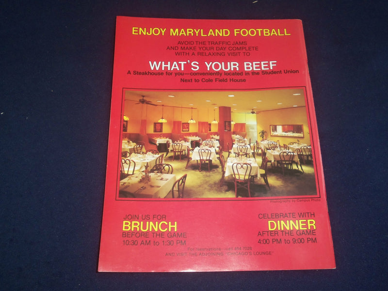 1982 NOV 6 UNIVERSITY OF MARYLAND VS UNIV. OF MIAMI FOOTBALL PROGRAM - ST 4974M