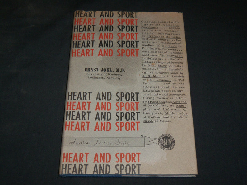 1964 HEART AND SPORT HARDCOVER BOOK BY ERNST JOKL - KD 2768M