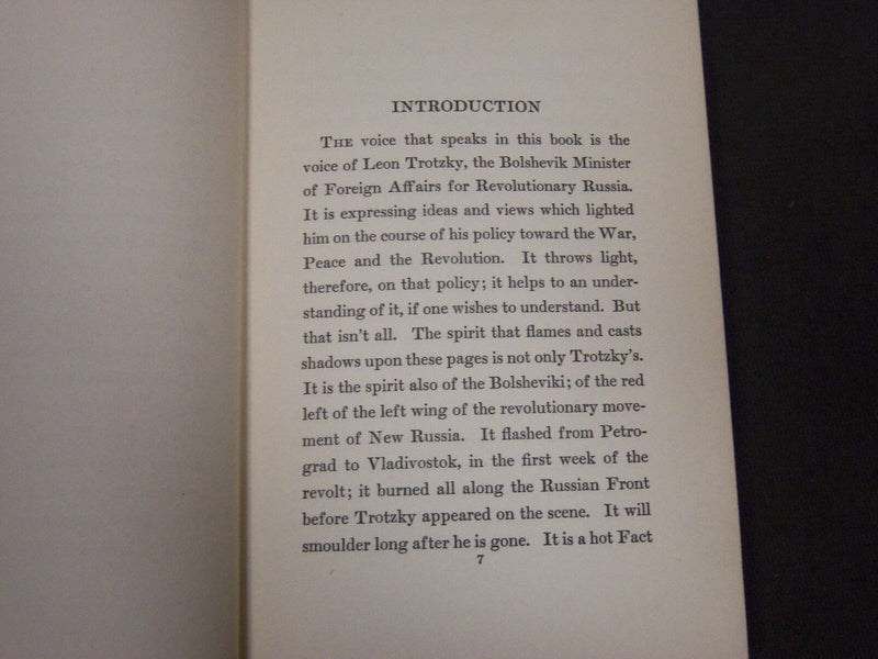 1918 THE BOLSHEVIKI AND WORLD PEACE BY LEON TROTZKY BOOK - KD 5783