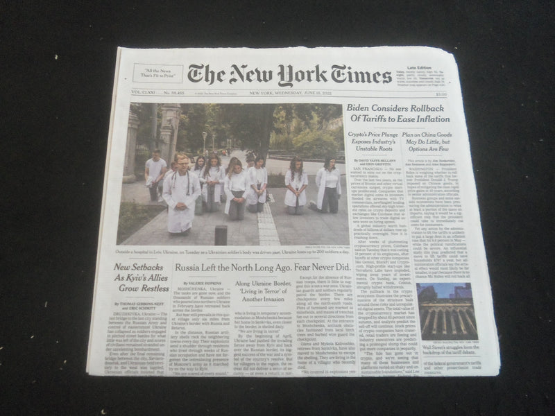 2022 JUNE 15 NEW YORK TIMES- BIDEN CONSIDERS ROLLBACK OF TARIFFS, EASE INFLATION