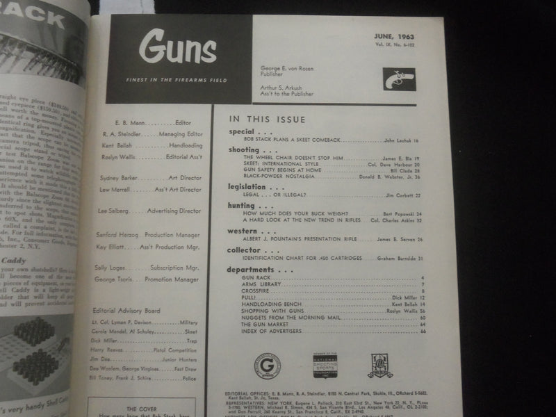 1963 JUNE GUNS MAGAZINE - ROBERT STACK - J 7812