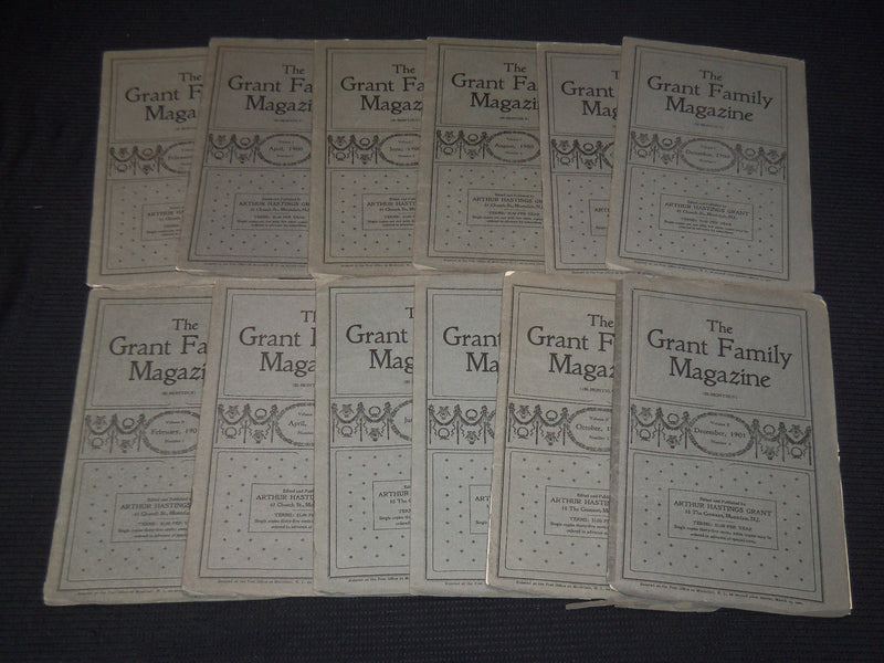 1900-1901 THE GRANT FAMILY BI-MONTHLY MAGAZINE LOT OF 12 ISSUES - O 2922D