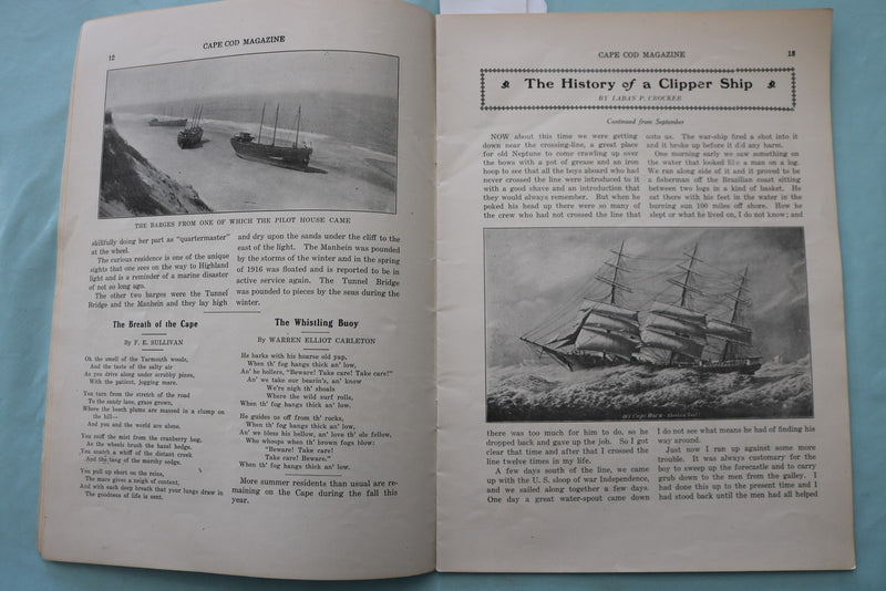 1916 OCTOBER CAPE CODE A MONTHLY MAGAZINE - K 3417