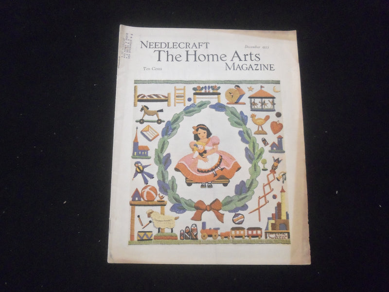 1933 DECEMBER NEEDLECRAFT MAGAZINE - NICE ILLUSTRATED COVER - SP 885V