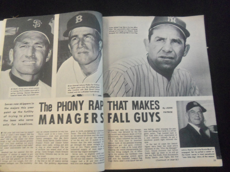 1965 JUNE SPORT WORLD MAGAZINE - DEAN CHANCE COVER - YOGI BERRA - J 7714