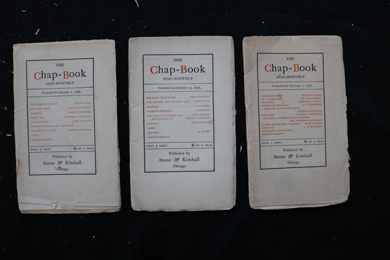 1894-1896 THE CHAP BOOK - SEMI-MONTHLY - LOT OF 38 - O 3717
