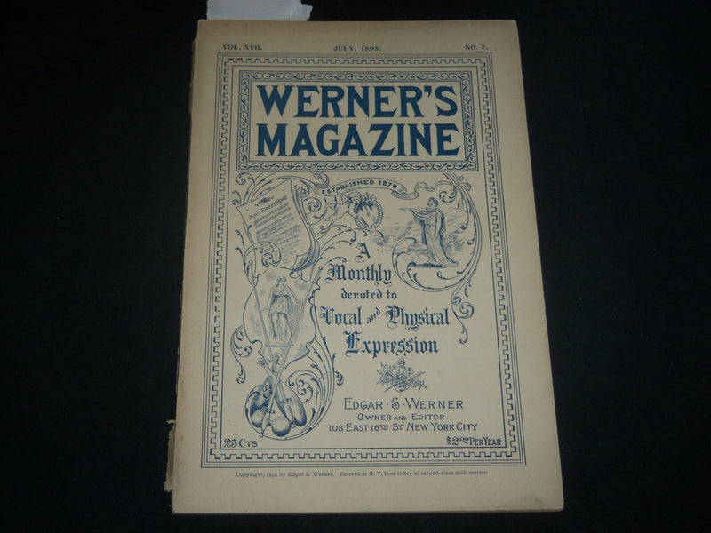 1895 JULY WERNER'S MAGAZINE VOLUME 17 NO. 7 - PHYSICAL EXPRESSISM - J 4181