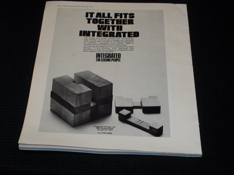 1975 SEPTEMBER ARCHITECTURAL REVIEW MAGAZINE - IPSWICH FRONT COVER - E 2929