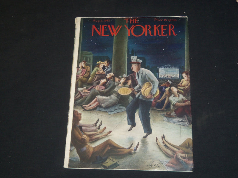 1942 AUGUST 8 NEW YORKER MAGAZINE - ILLUSTRATED COVER - NY 53