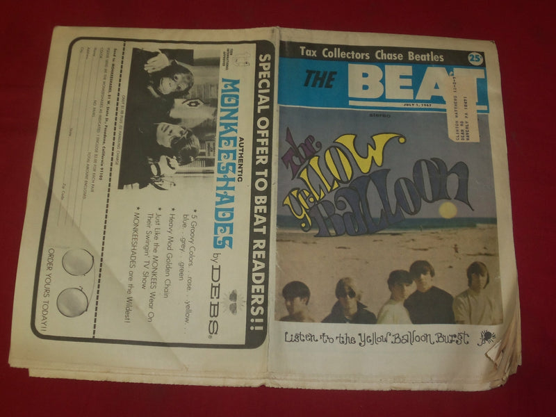 1967 JULY 1 THE BEAT NEWSPAPER-YELLOW BALLOON - PHOTOS, ARTICLES & ADS - NP 3916