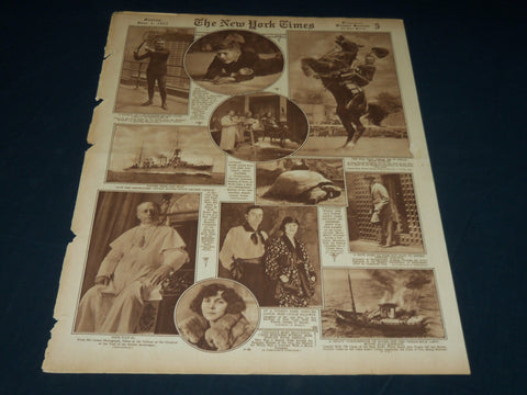 1923 JUNE 3 NEW YORK TIMES PICTURE SECTION NO. 5 & 6 - POPE PIUS XI - NT 8881