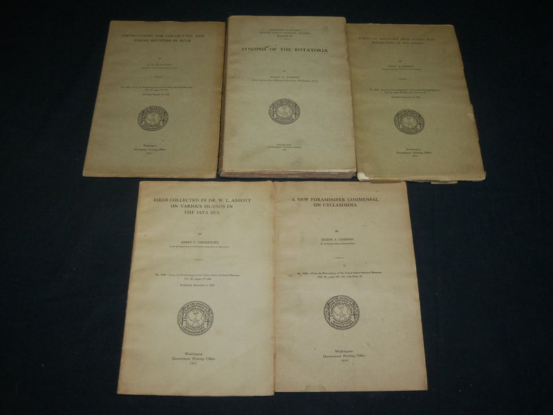 1912-1917 SMITHSONIAN PROCEEDINGS PUBLICATIONS LOT OF 5 ISSUES - KD 1049