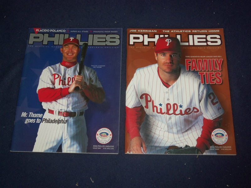 1999-2005 PHILADELPHIA PHILLIES OFFICIAL MAGAZINE - LOT OF 7 - ST 6822