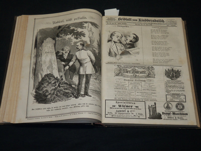 1872 KLADDERDATSCH ILLUSTRATED MAGAZINE BOUND VOLUME - GERMAN - KD 4349