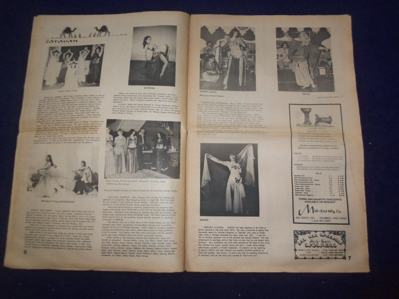 1976 HABIBI NEWSPAPER - VOLUME 3, NUMBER 4 - MIDDLE EASTERN DANCE/MUSIC- NP 6854