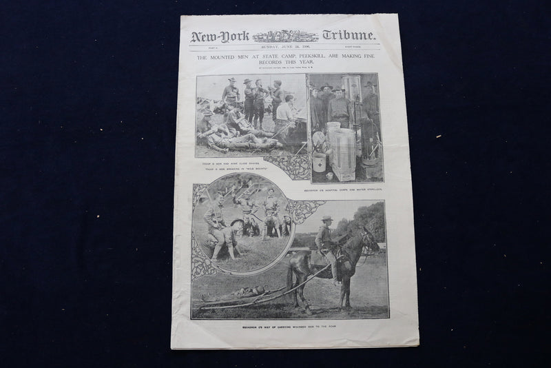 1906 JUNE 24 NEW-YORK TRIBUNE PHOTO SECTION - PEEKSKILL STATE CAMP - NP 8883