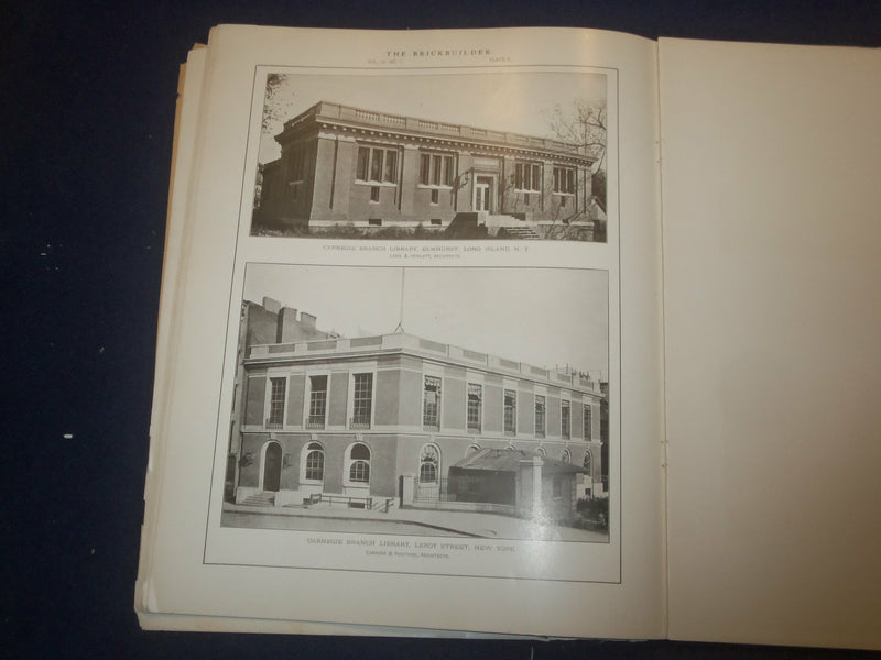 1907 JANUARY THE BRICKBUILDER MAGAZINE - AN ARCHITECTURAL MONTHLY - ST 528O