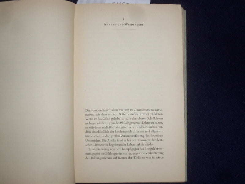 1937 ROMANTISCHE MEDIZIN HARDCOVER BOOK VON WERNER LEIBBRAND - GERMAN - KD 9015