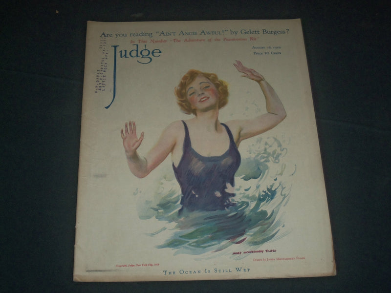 1919 AUGUST 16 JUDGE MAGAZINE - COVER BY JAMES MONTGOMERY FLAGG - B 6141