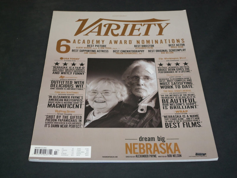 2014 JANUARY 22 VARIETY MAGAZINE - NEBRASKA - SP 3365