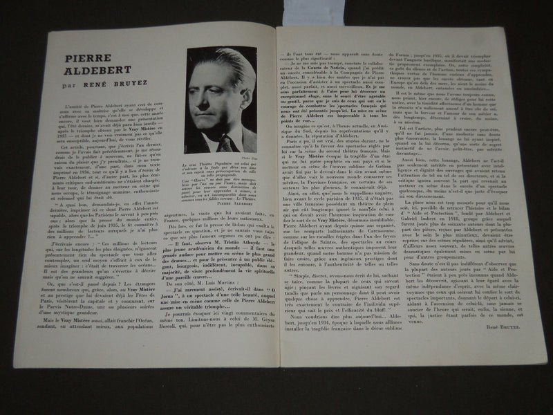 1937 JULY 30 LE VRAY MISTERE DE LA PASSION FRENCH PROGRAM - ST 5125