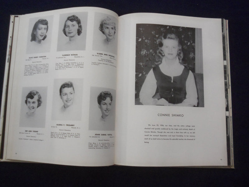 1958 MEMORABILIA NEW JERSEY STATE TEACHERS COLLEGE YEARBOOK - UNION, NJ- YB 3109