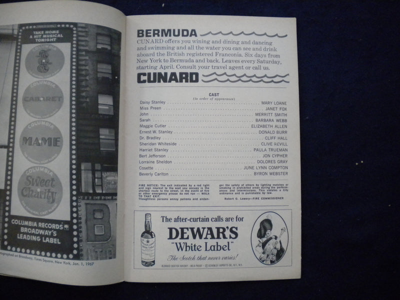 1967 SHERRY! PLAYBILL - CLIVE REVILL SIGNED COVER - J 8316