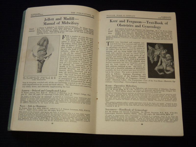 1924 WILLIAM WOOD AND COMPANY MEDICAL PUBLICATIONS CATALOG - J 7556