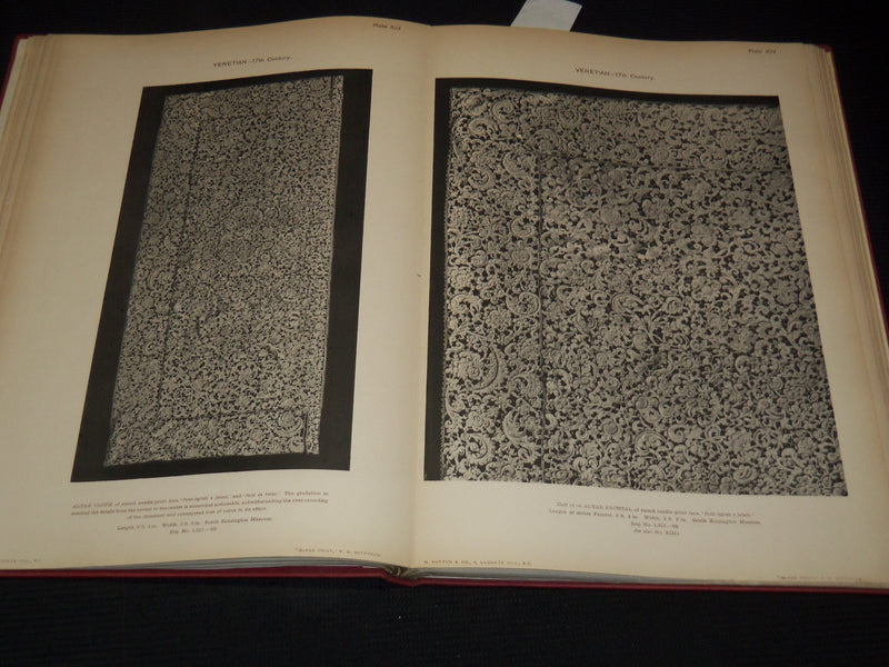 1890 HAND-MADE LACES & EMBROIDERY MUSEUM STUDIES VOLUME LOT OF 2 - #32