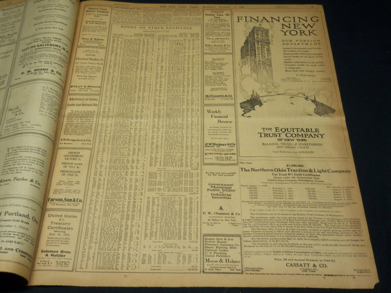 1920 AUGUST 2 NEW YORK TIMES - RED ARMY 75 MILES FROM WARSAW - NT 8547