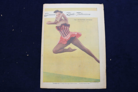1955 FEBRUARY 13 SCREEN RADIO TELEVISION MAGAZINE - AURA VAINIO COVER - E 23115
