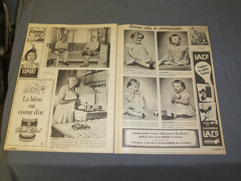 1954 JAN 10 LA PATRIE NEWSPAPER-QUEEN ELIZABETH COVER-HERVE LALONDE PHOTO-FR4122
