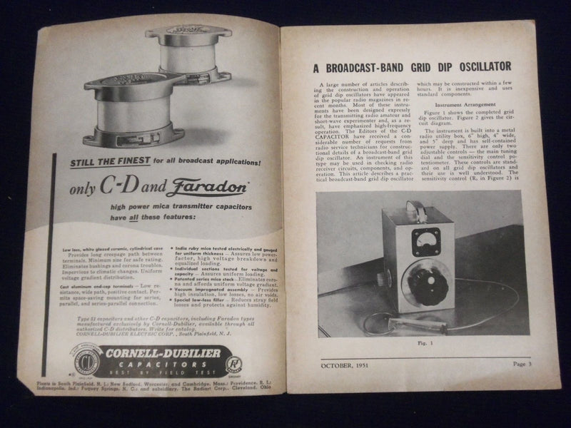 1950-1954 THE CAPACITOR CORNELL DUBILIER MAGAZINE LOT OF 14 ISSUES - O 2182