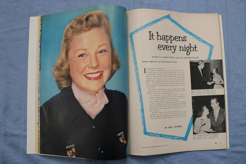 1955 DECEMBER MOTION PICTURE MAGAZINE - JUNE ALLYSON COVER - ST 1002X
