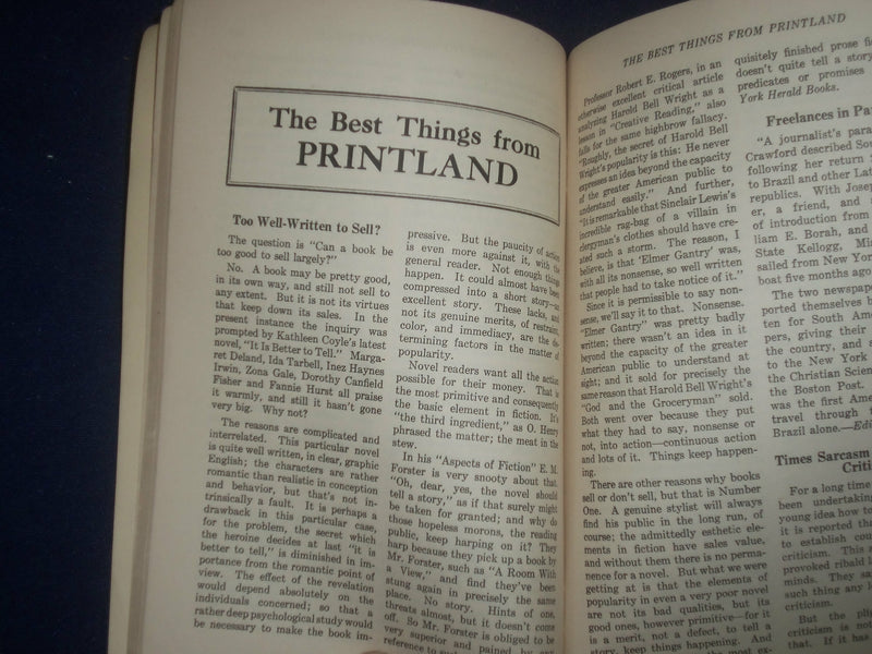 1928 JULY THE WRITER'S MONTHLY MAGAZINE - J 6426