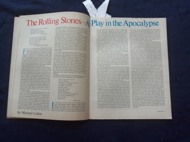 1970 MARCH RAMPARTS MAGAZINE - MICK JAGGER COVER - THE ROLLING STONES - SP 5746O
