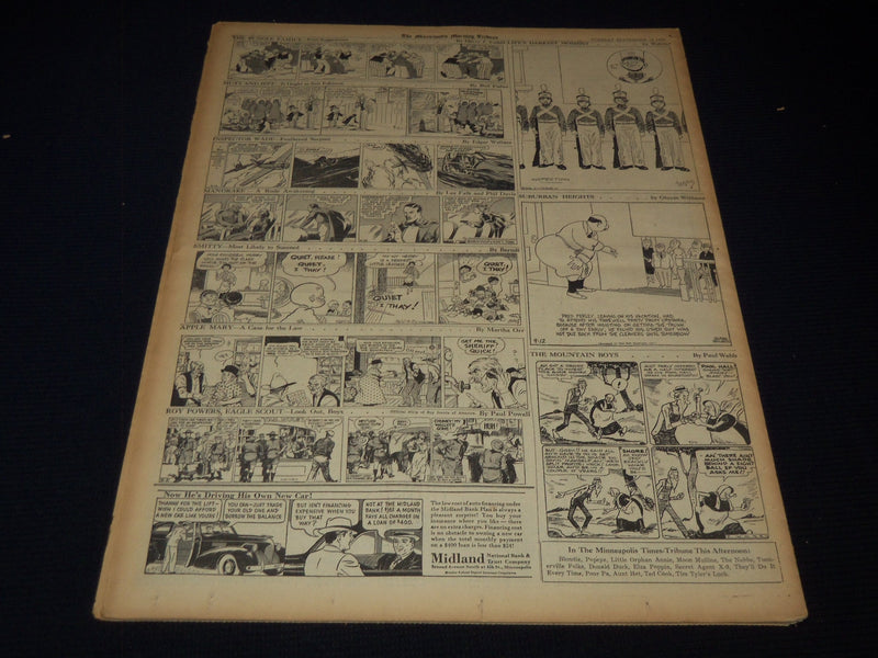 1939 SEPT 12 MINNEAPOLIS MORNING TRIBUNE NEWSPAPER - NEUTRALITY ACT - NT 9528