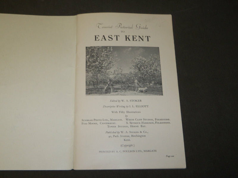 1930'S PICTORIAL GUIDE TO EAST KENT BOOK - NICE PHOTOS - J 3662