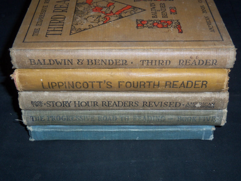 1881-1923 ASSORTED CHILDREN'S READING BOOKS LOT OF 5 - KD 4351G
