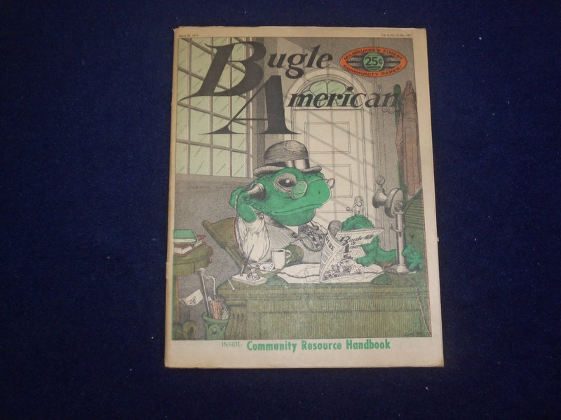1975 MARCH 26 BUGLE AMERICAN MAGAZINE & COMMUNITY RESOURCE HANDBOOK - J 9426
