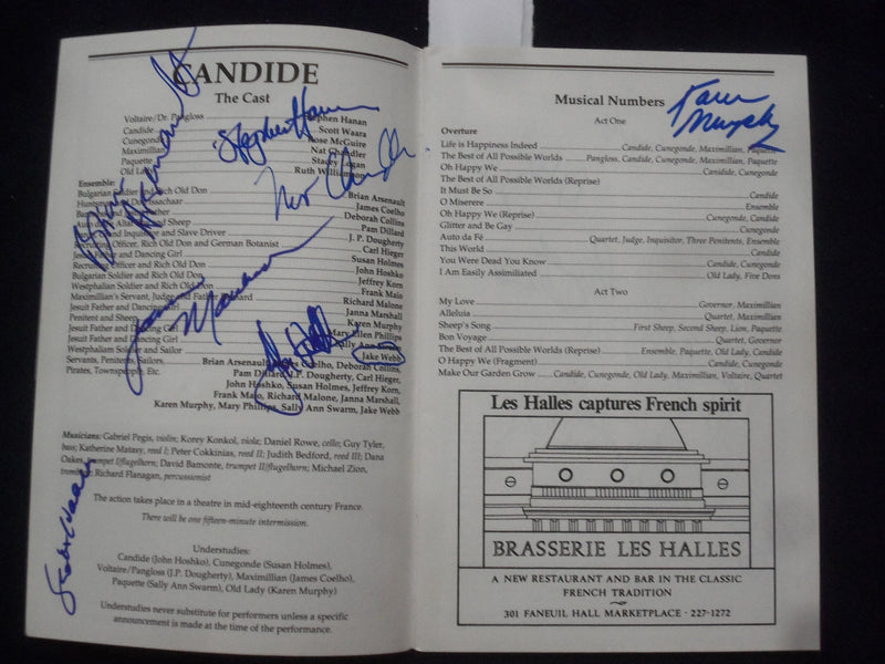 1989 CANDIDE PROGRAM - HUNTINGTON THEATRE CO. - MANY SIGNATURES - J 9724
