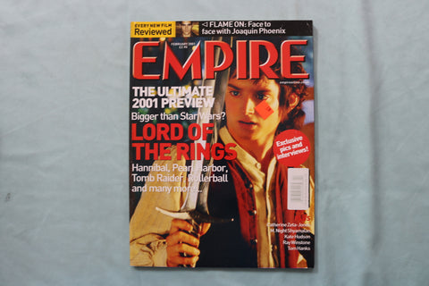 2001 FEBRUARY EMPIRE MAGAZINE - ELIJAH WOOD - LORD OF THE RINGS COVER - E 19652