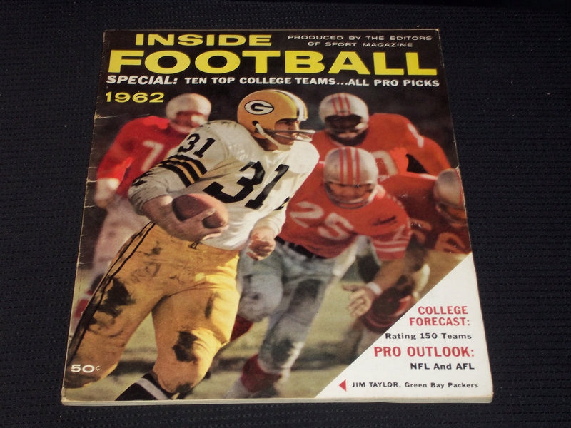 1962 INSIDE FOOTBALL MAGAZINE - JIM TAYLOR COVER - E 7898
