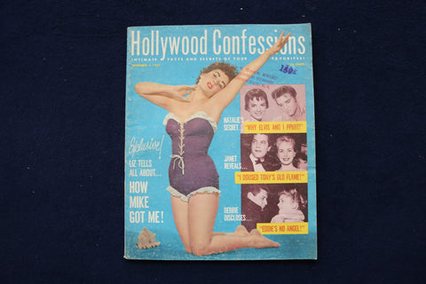 1957 SEPTEMBER HOLLYWOOD CONFESSIONS MAGAZINE - ELIZABETH TAYLOR COVER - E 19258