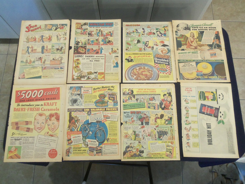 1930'S-1940 COLOR COMICS FULL PAGE ADS - LOT OF 68 - NP 5270