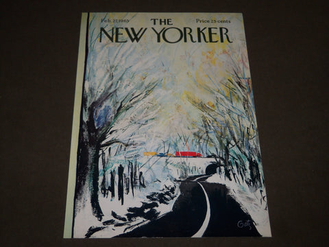1965 FEBRUARY 27 NEW YORKER MAGAZINE FRONT COVER ONLY - GREAT ART FOR FRAMING