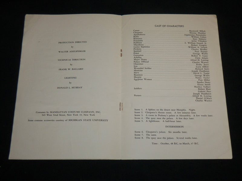 1957-1961 UNIVERSITY OF CONNECTICUT THEATRE PROGRAM LOT OF 4 - ALCESTIS - J 6756