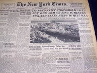 1944 FEBRUARY 15 NEW YORK TIMES - NAZIS STRONGHOLD FALLS - NT 3731