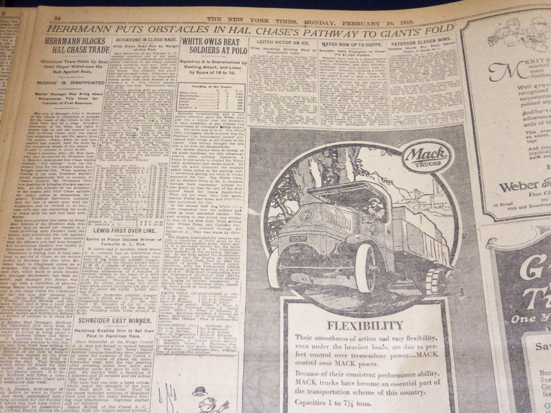1919 FEBRUARY 10 NEW YORK TIMES - NATION HONORS LIFE WORK OF ROOSEVELT - NT 7963