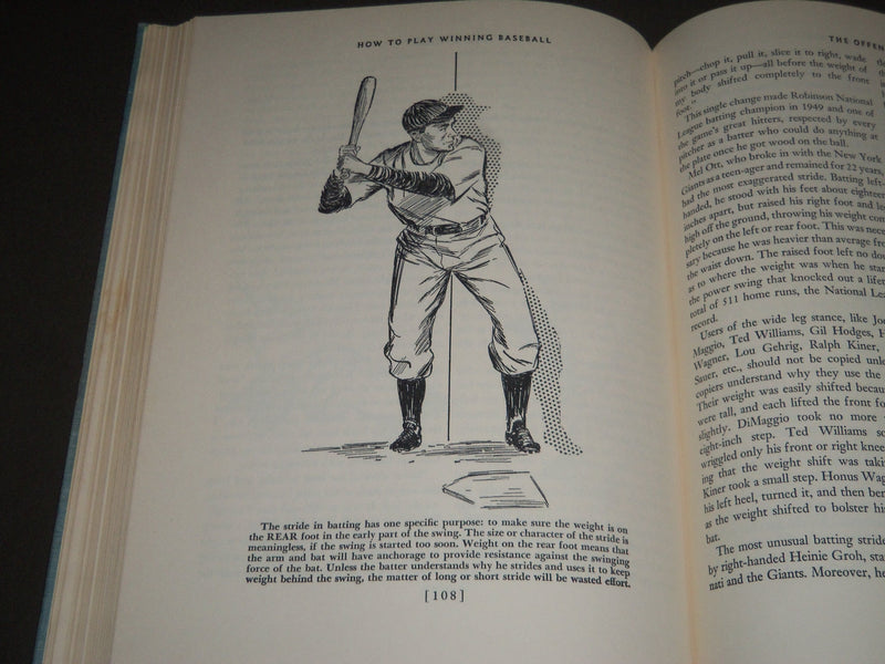 1953 HOW TO PLAY WINNING BASEBALL BY ARTHUR MANN BOOK - I 1033